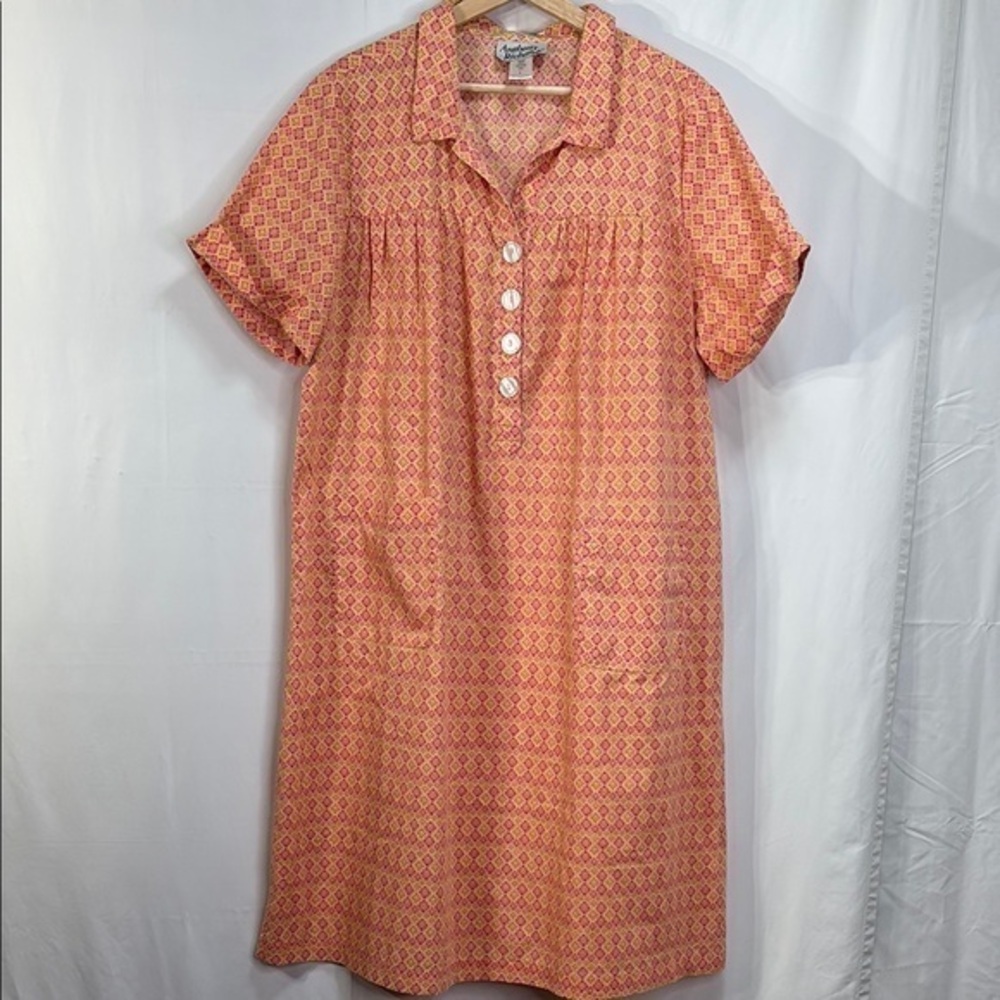 Anthony Richards Pink and Yellow Midi house Dress